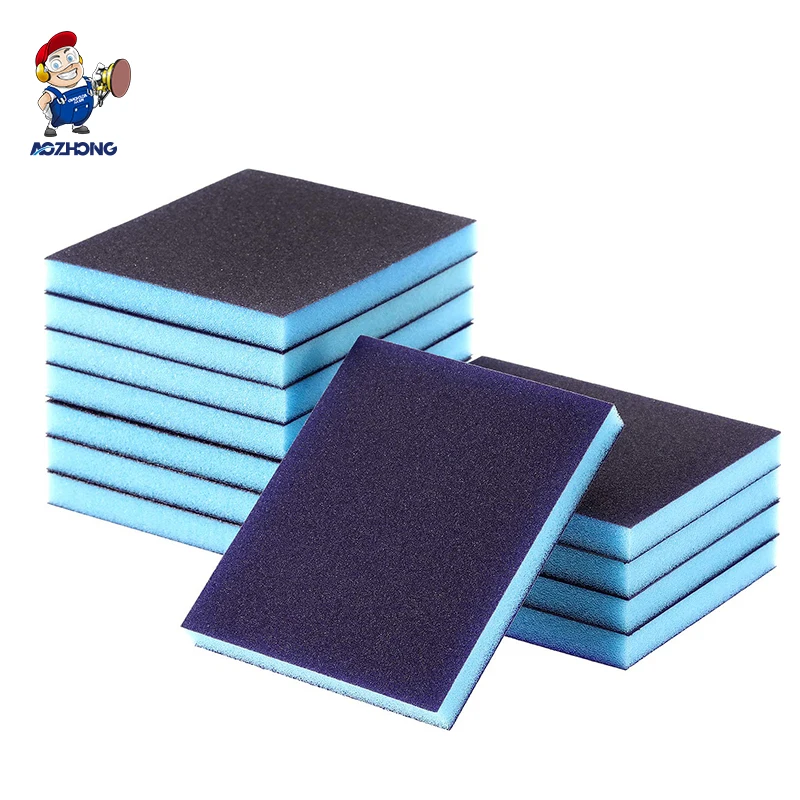 Flocking Foam Sandpaper Block Drywall Sand Sponge Grinding Polishing Hand Pad Sponge Sanding Block for Auto Body