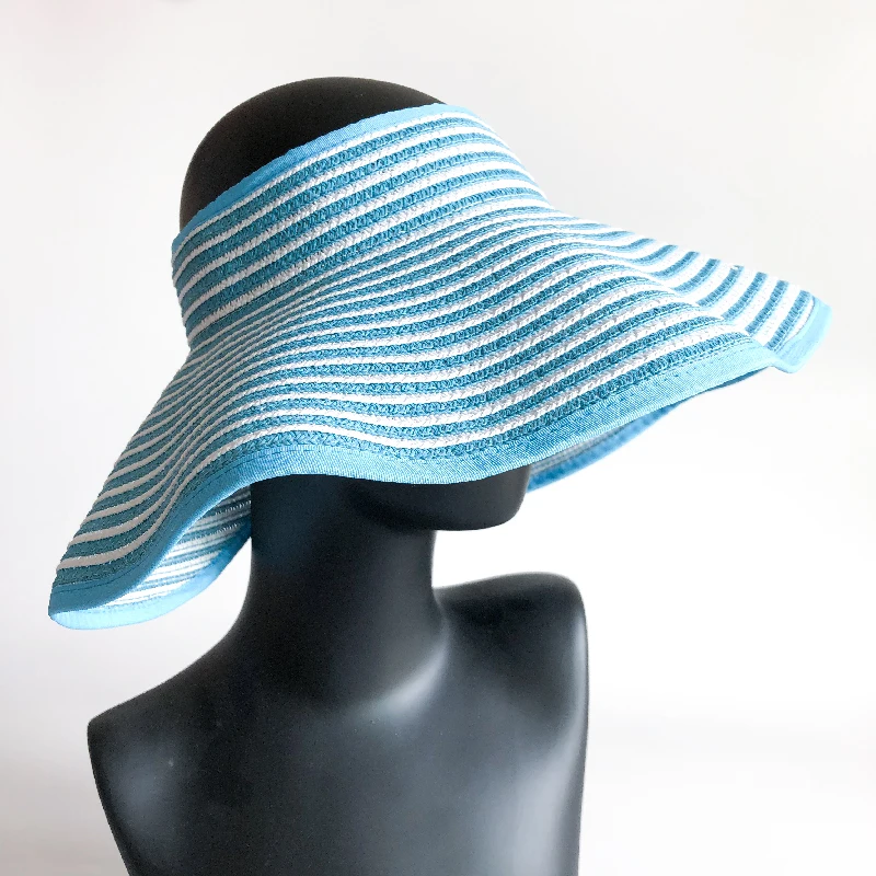summer sun protection UPF 30 women wide brim beach wholesale straw hat