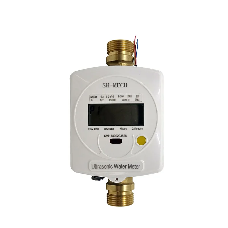  DN15-DN40 латунный корпус счетчика воды rs485 modbus интеллектуальный ультразвуковой