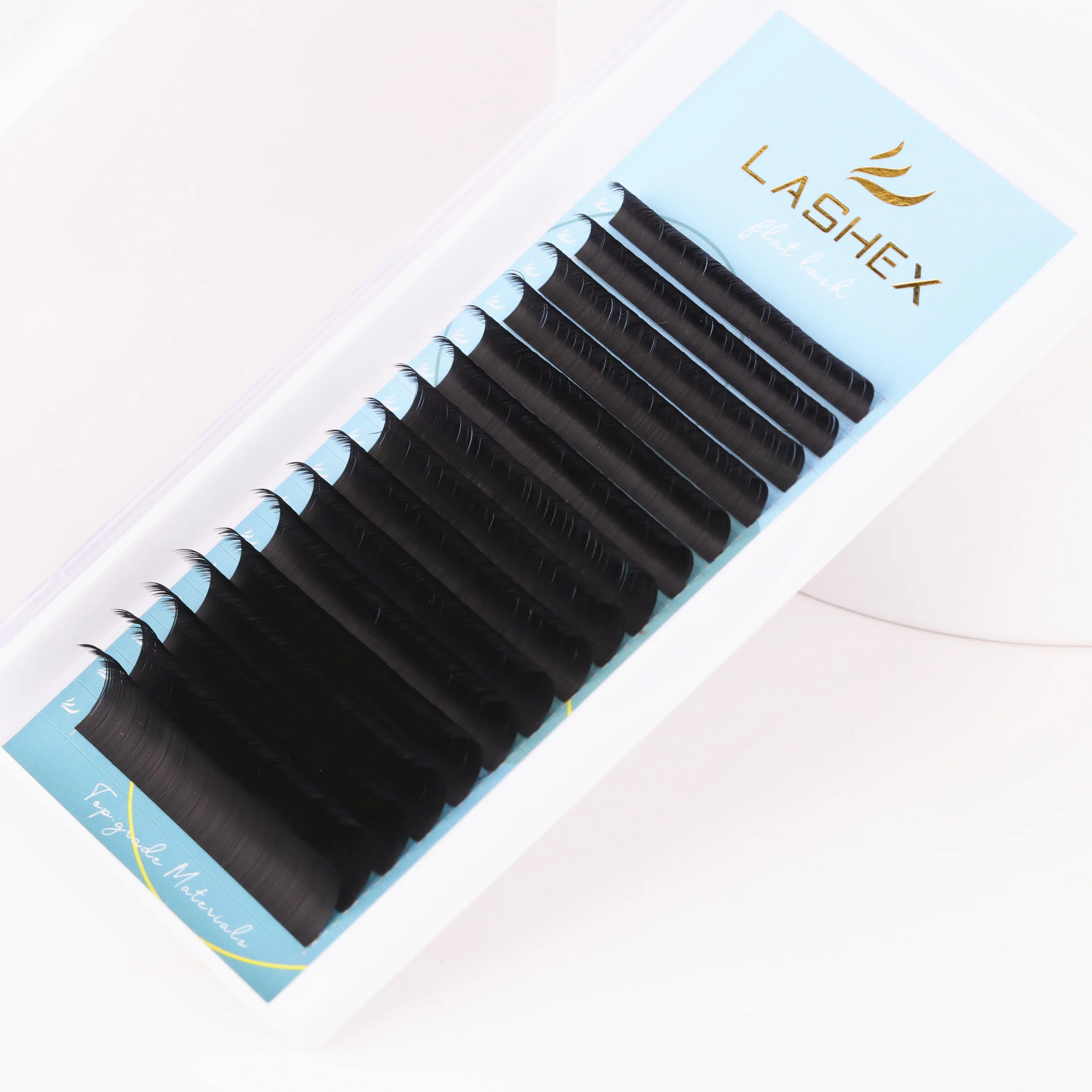 Extensions de cils en soie Ellipse cils individuels, plateau OEM nouvelle tendance etiquette privee