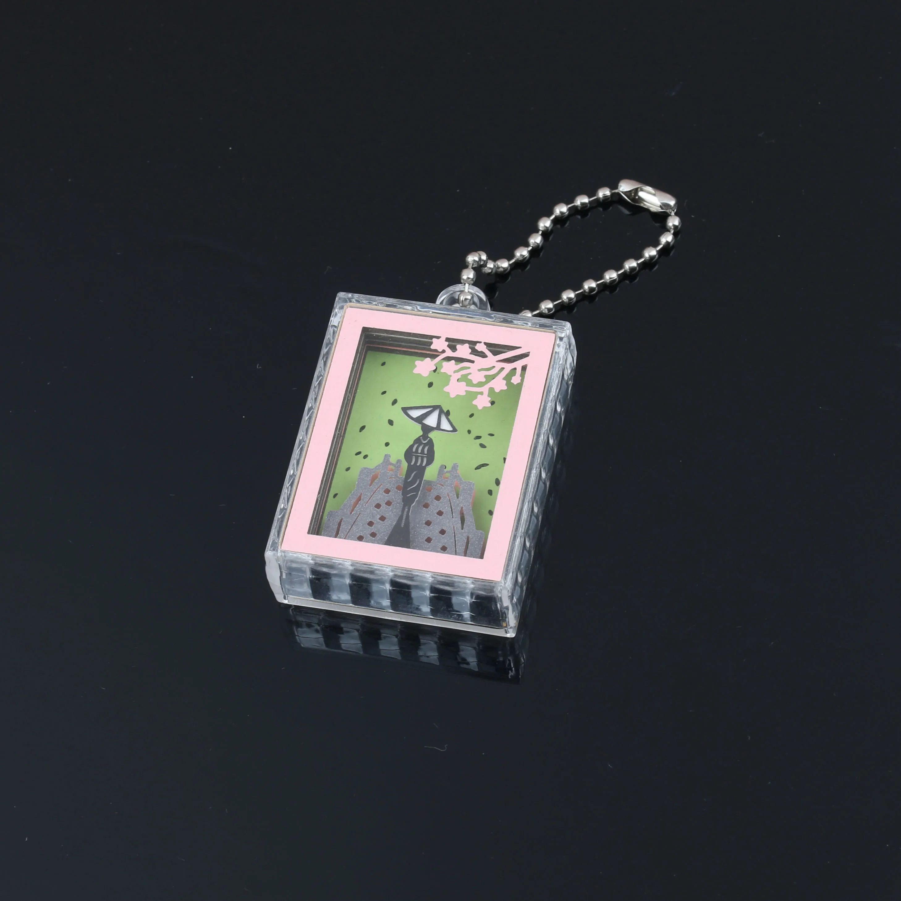 Custom plastic acrylic keychain, plastic key holder, plastic transparent key holder