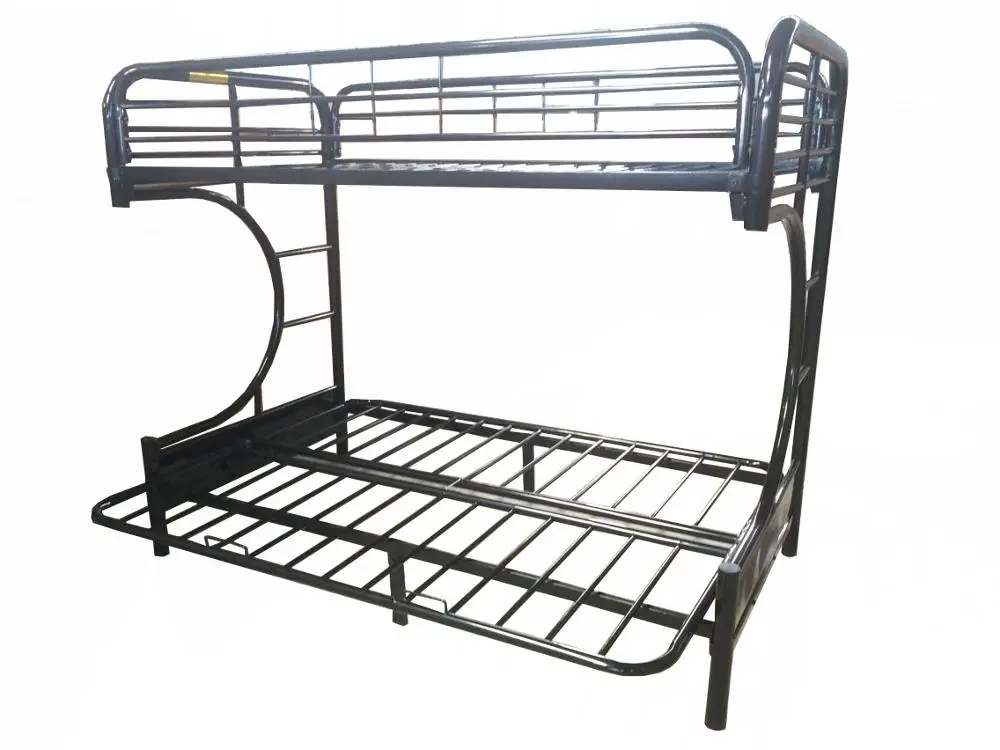 Twin Over Full Futon Metal Bunk Bed Double Decker Bed