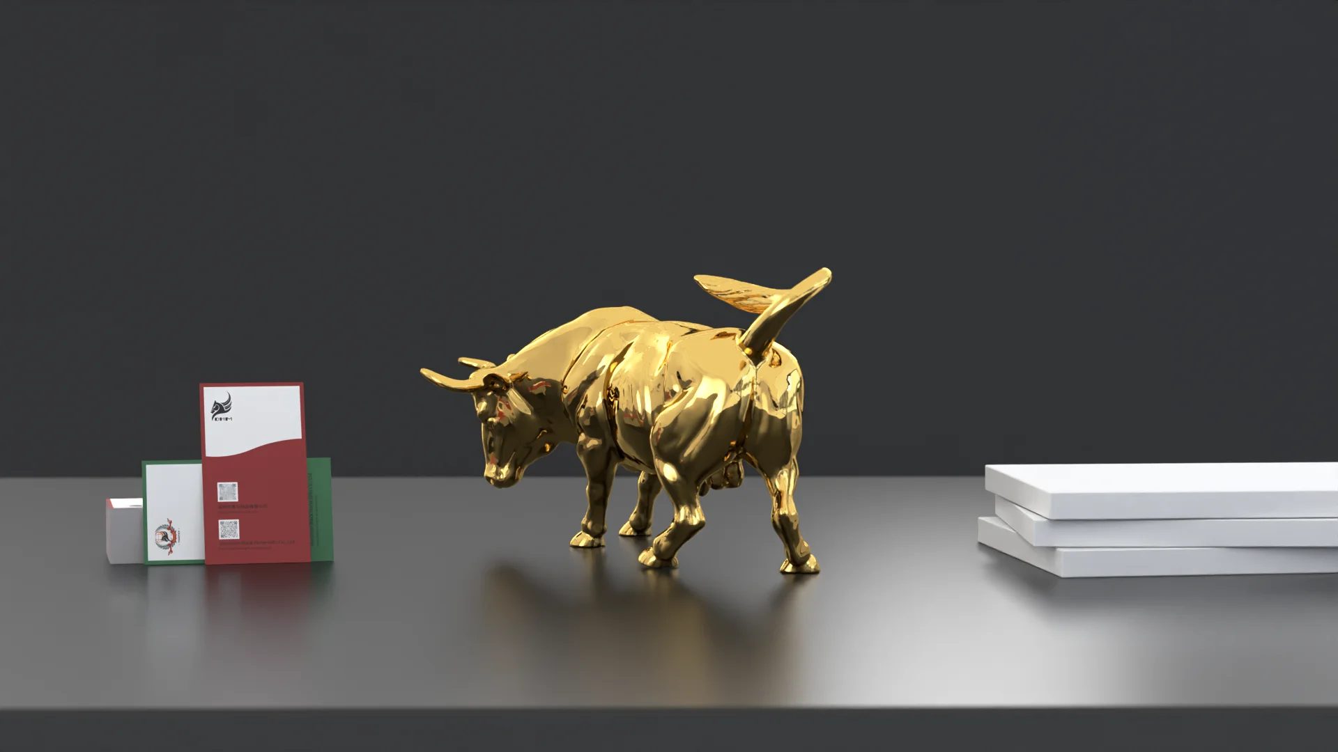 Высокое качество коррида Статуэтка настенная улица золотой БЫК скульптура животных орнамент