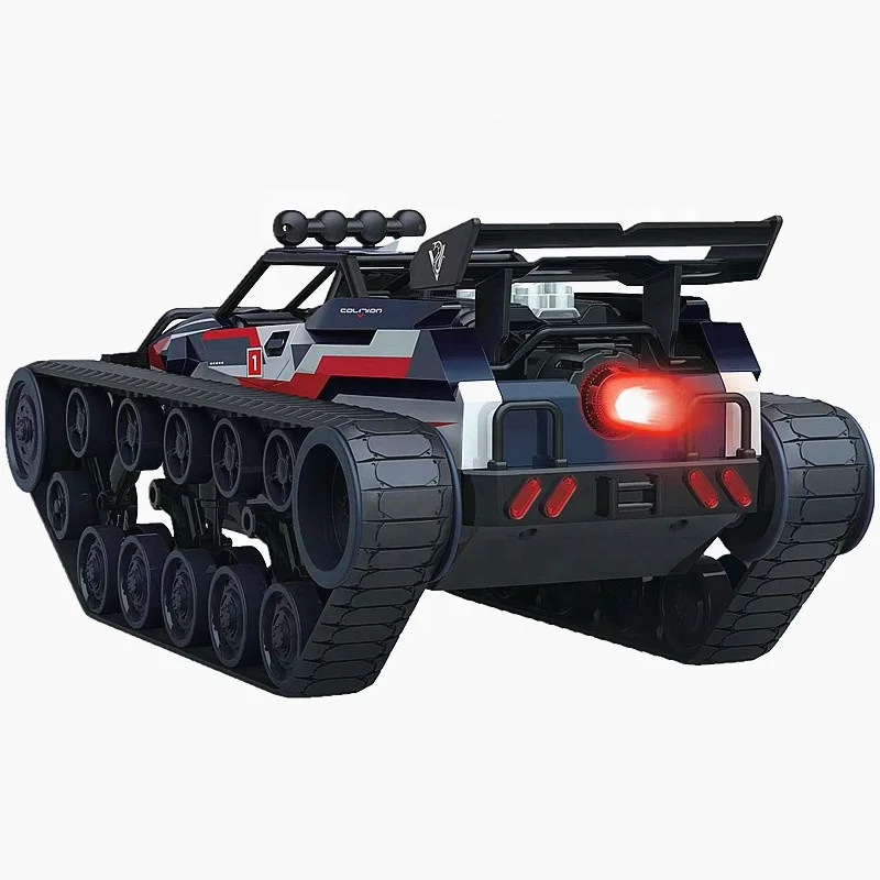 Large alloy spray Remote control cross country tank toy drift four-wheel drive off-road vehicle tracked armored RC chariot model