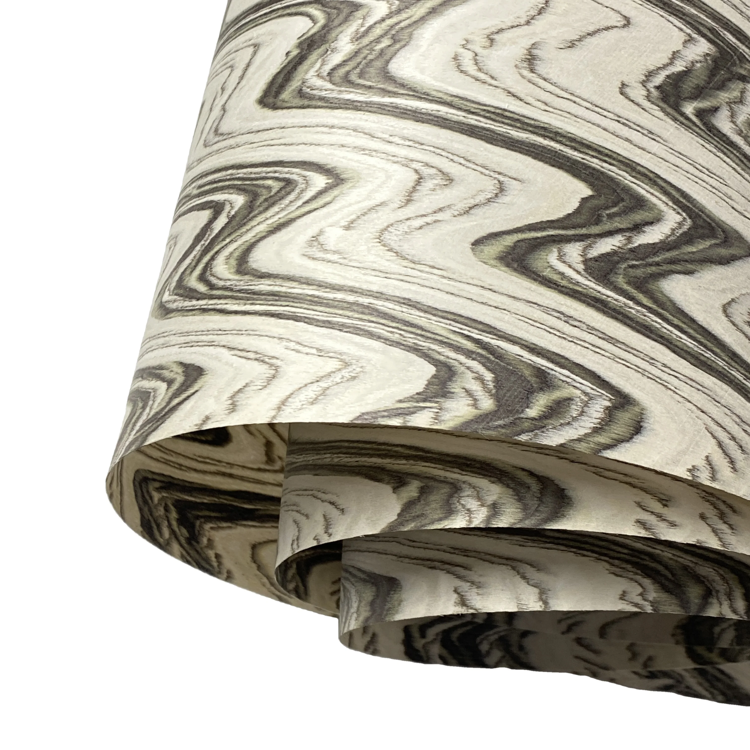 Wholesale Engineered Wood Flooring Veneer Sheet Ink Ripple Style Engineered Veneers for Flooring Furniture 0.45mm