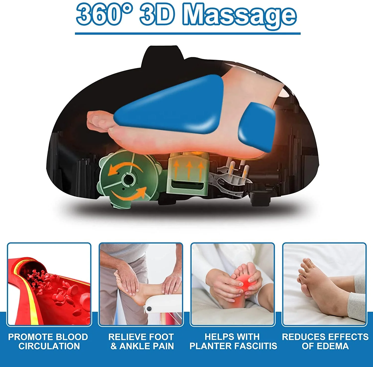 2024 Hot Selling Factory Outlet Shiatsu Roller Vibrating Foot Leg and Calf Massager Machine With Heating