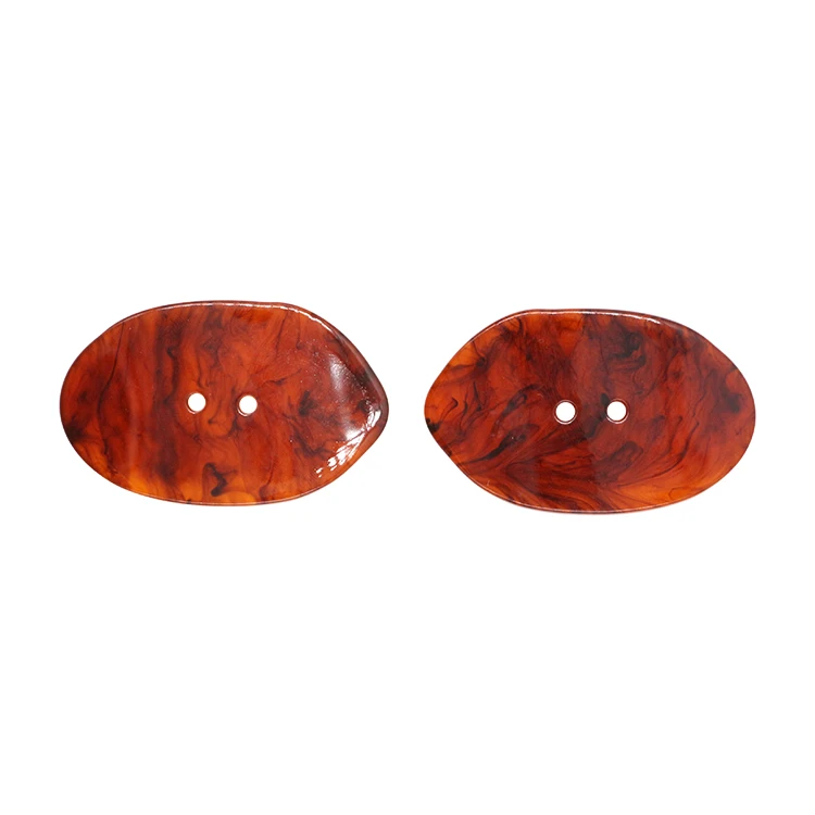 wholesale fashion custom 2 holes irregular flat plastic buttons for garment shirt