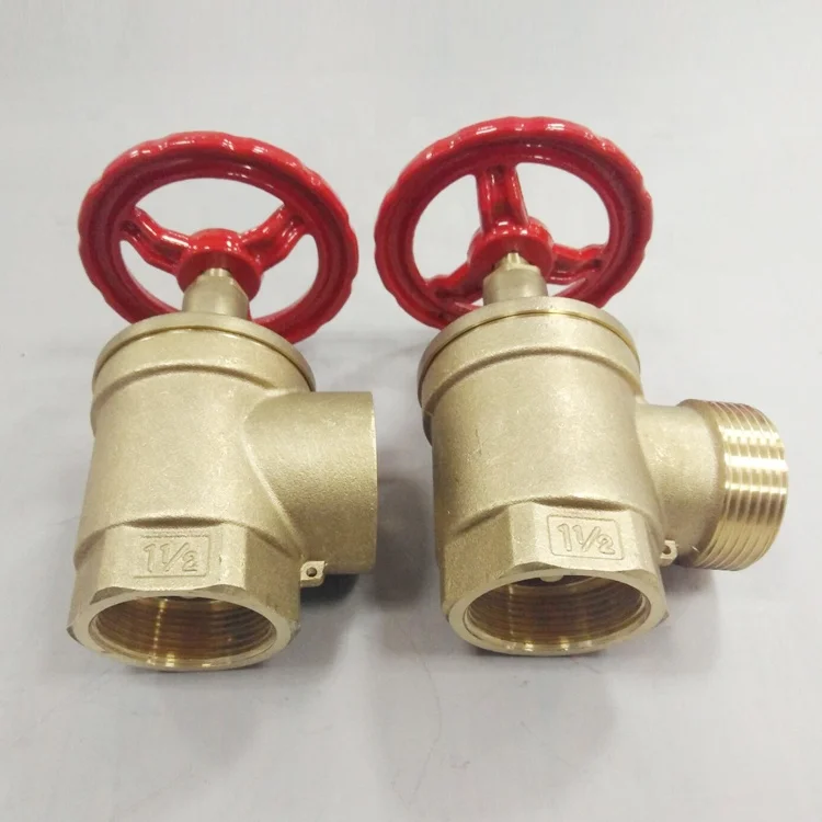 High quality brass chrome polish21/2' inlet female outlet female fire production hydrant angle hose valve