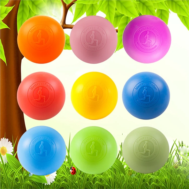  Amazon Hot Selling 100% Silica Gel Lacrosse Massage Ball for Myofascial Release Muscle Knots Yoga