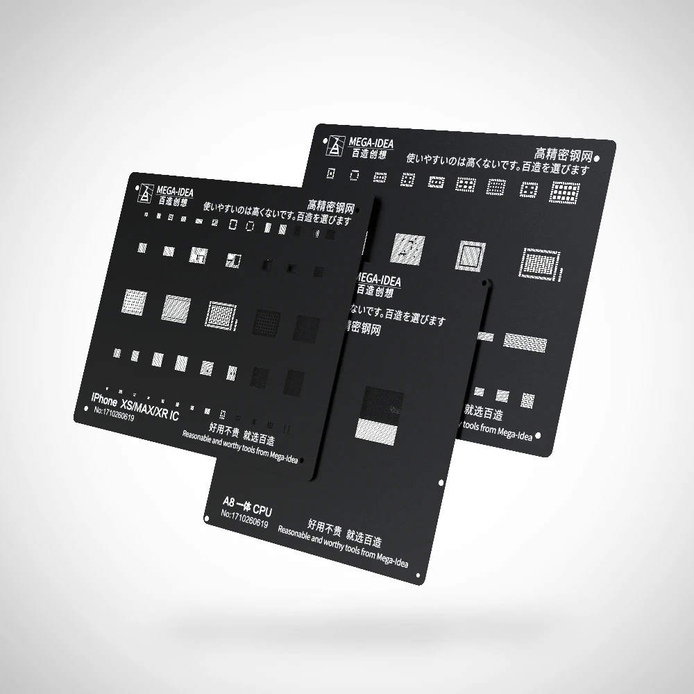 Mega-Idea оригинальный черный трафарет с квадратным отверстием для iPhone BGA