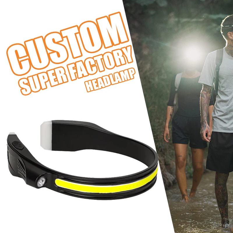 New Hanging Neck Headlight Outdoor COB High Light Night Fishing Headlight Type-c Charging Night Riding Induction Headlamp