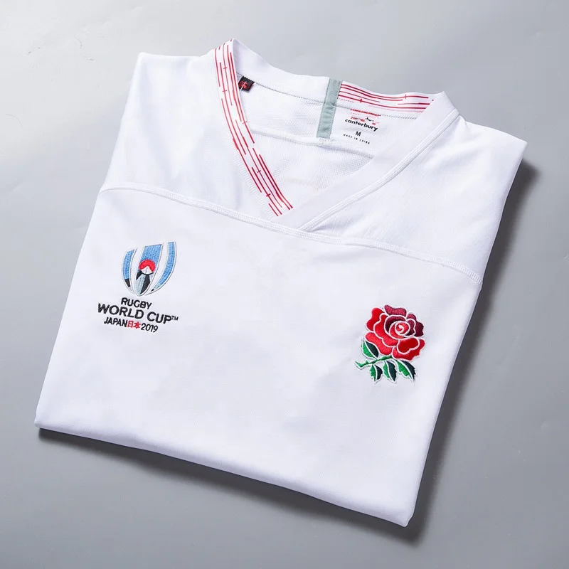 Новая модель, пустой дизайн, сублимация по индивидуальному заказу, Мужская футболка, официальный Кубок мира 2019, футболка для регби