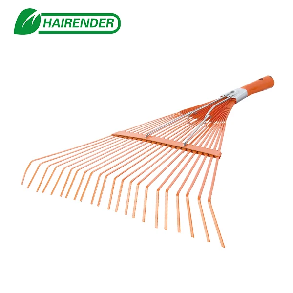 
18T quality all-steel adjustable fan shaped leaf rake for for garden and home 