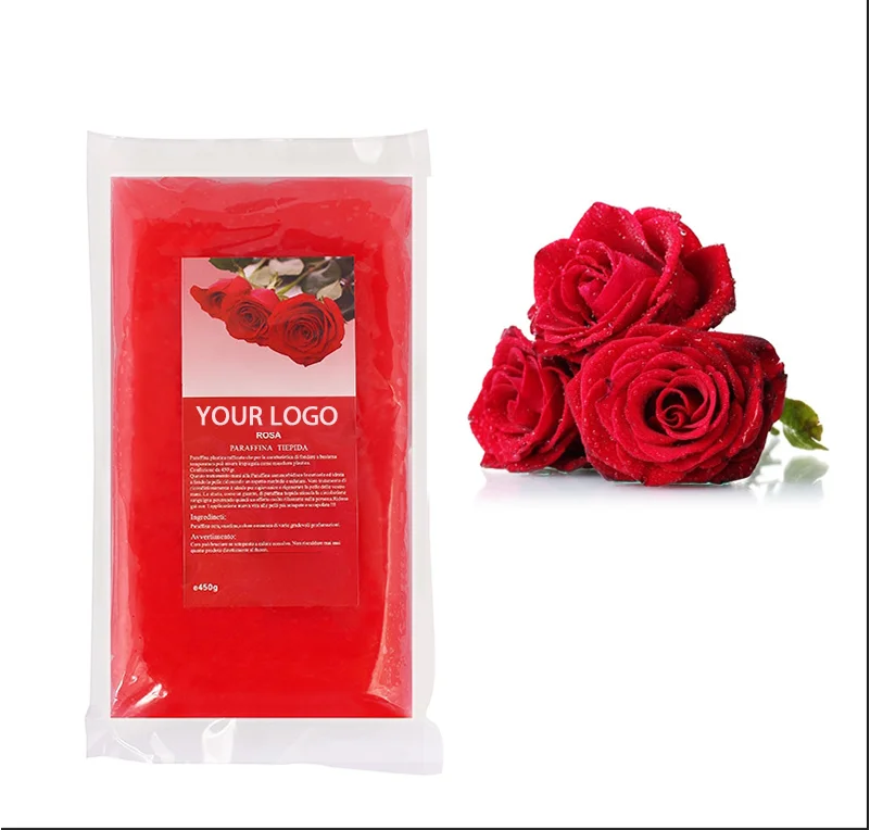 450g Rose Paraffin Wax Hand Care Beauty Wax Moisturizing Whitening  Care Hand Paraffin Bath Skin Treatment  Hand And Foot