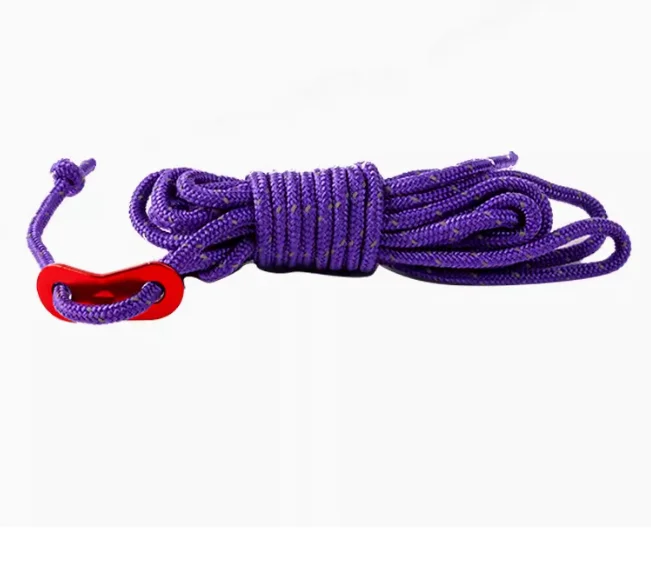 Adjusting Buckle 4m Parachute Cord Canopy Luminous Tent Fixed Rope Camping Wind Rope Camping Accessories Reflective Wind Rope