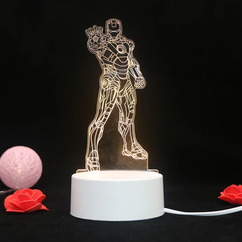 Акция ко Дню Святого Валентина, индивидуальные 3D креативные лампы, акриловая светодиодная иллюзия, ночник, 3d иллюзия, лампа