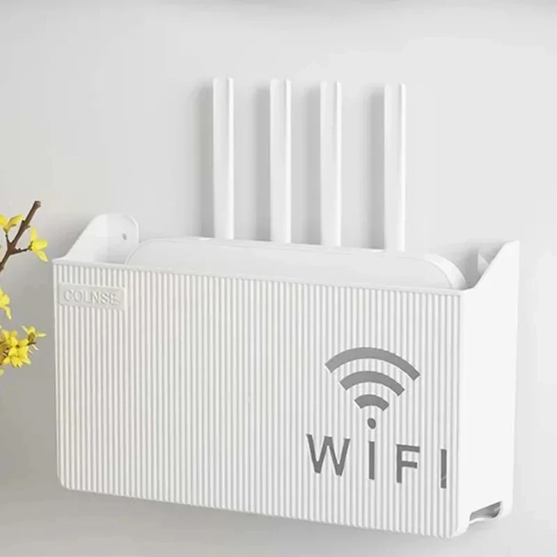 Настенный беспроводной Wi-Fi Маршрутизатор Полка ABS пластиковый ящик для хранения маршрутизатор стойка кабель Кронштейн органайзер гостиной