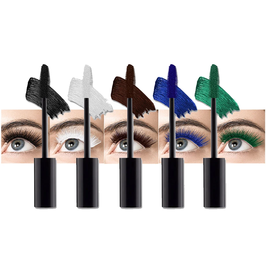 Matte 4d Silk Fiber Eyelash gel mascara de pestanas blue brown mascara (nouveau) Waterproof colored mascara private label