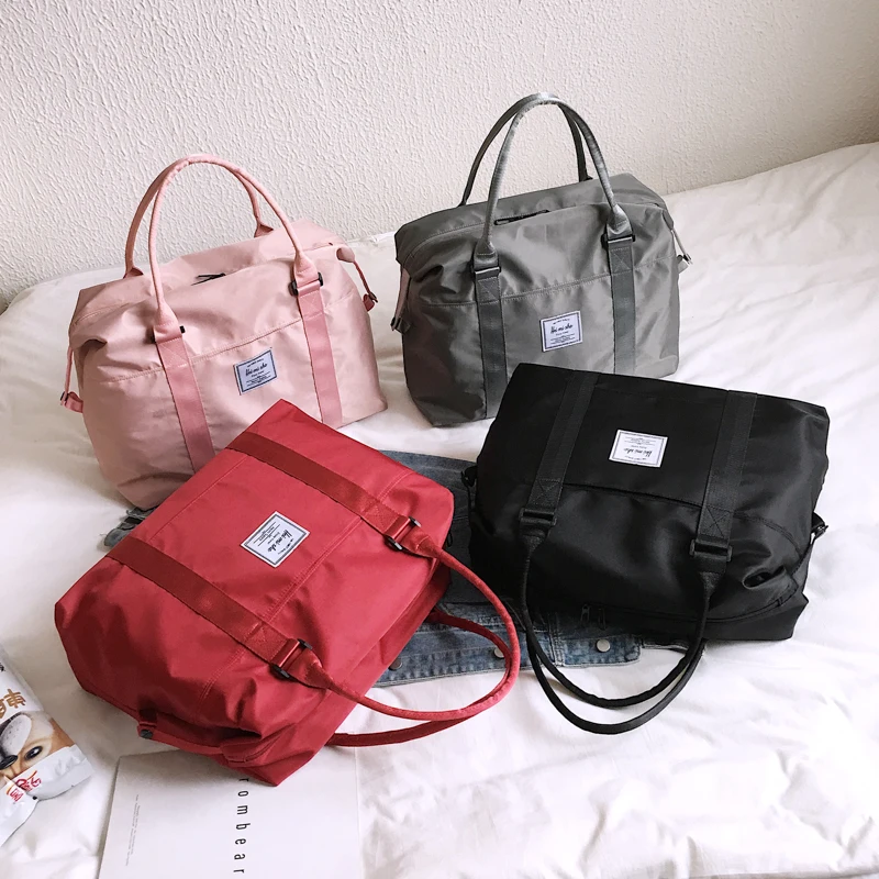 Customized Top Oxford Pink Travel Handbag Carry on Luggage Shoulder Bags Men Duffle Bag Women Travel Tote Large Weekend Bag