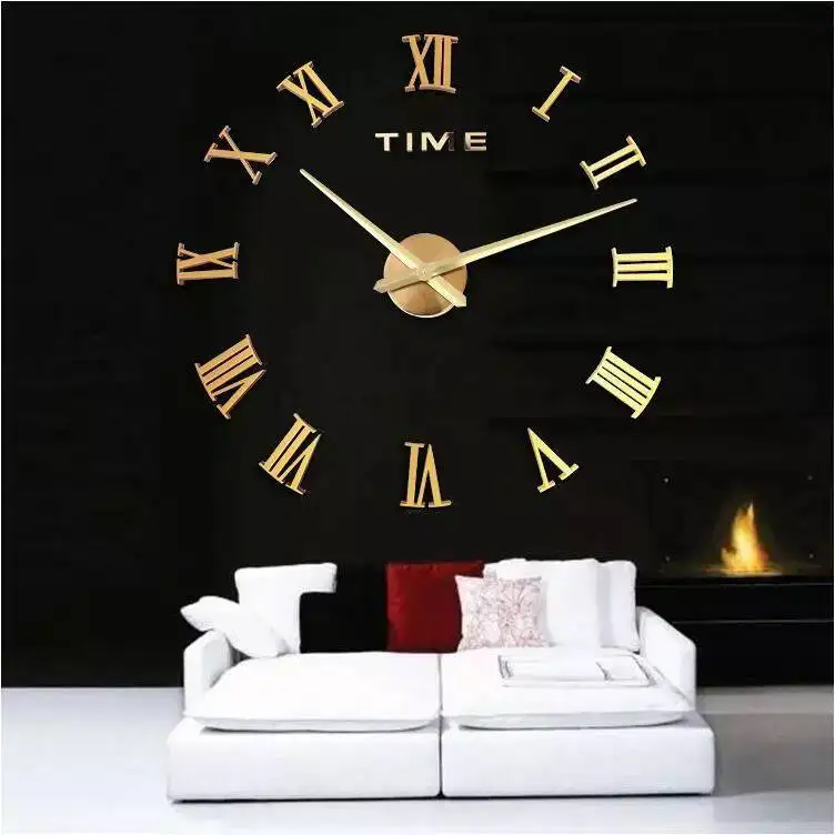 DIY 3D Novelty modern design Digital & Analog-Digital silent table needle parts alarm wall Clocks