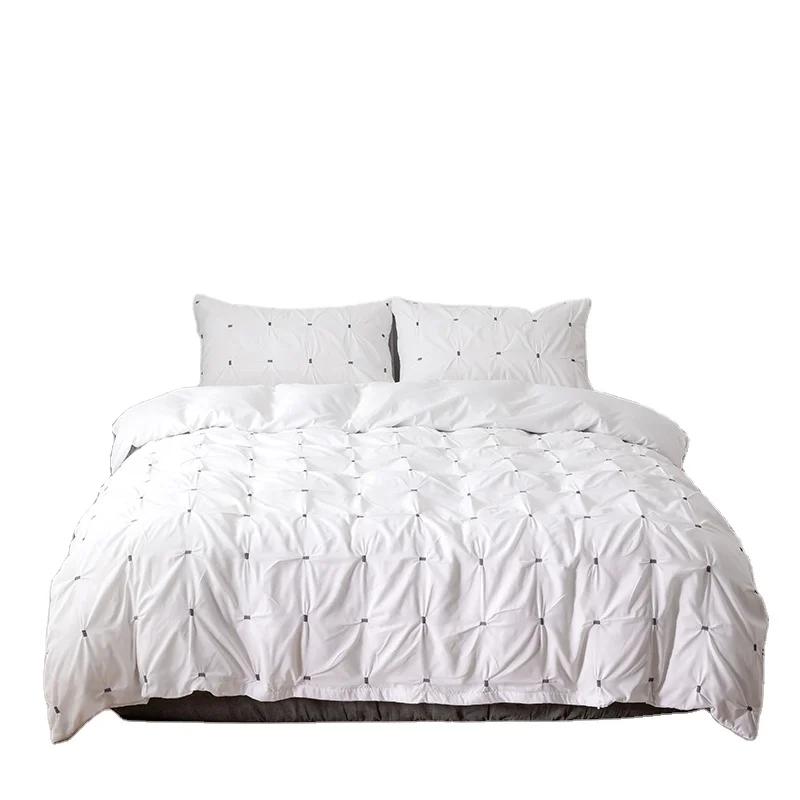 
Duvet Cover Set With Pillowcases Home Textile Bed Comforter Cover Luxury Bedding Set Bedclothes King Queen Twin Size White Black 