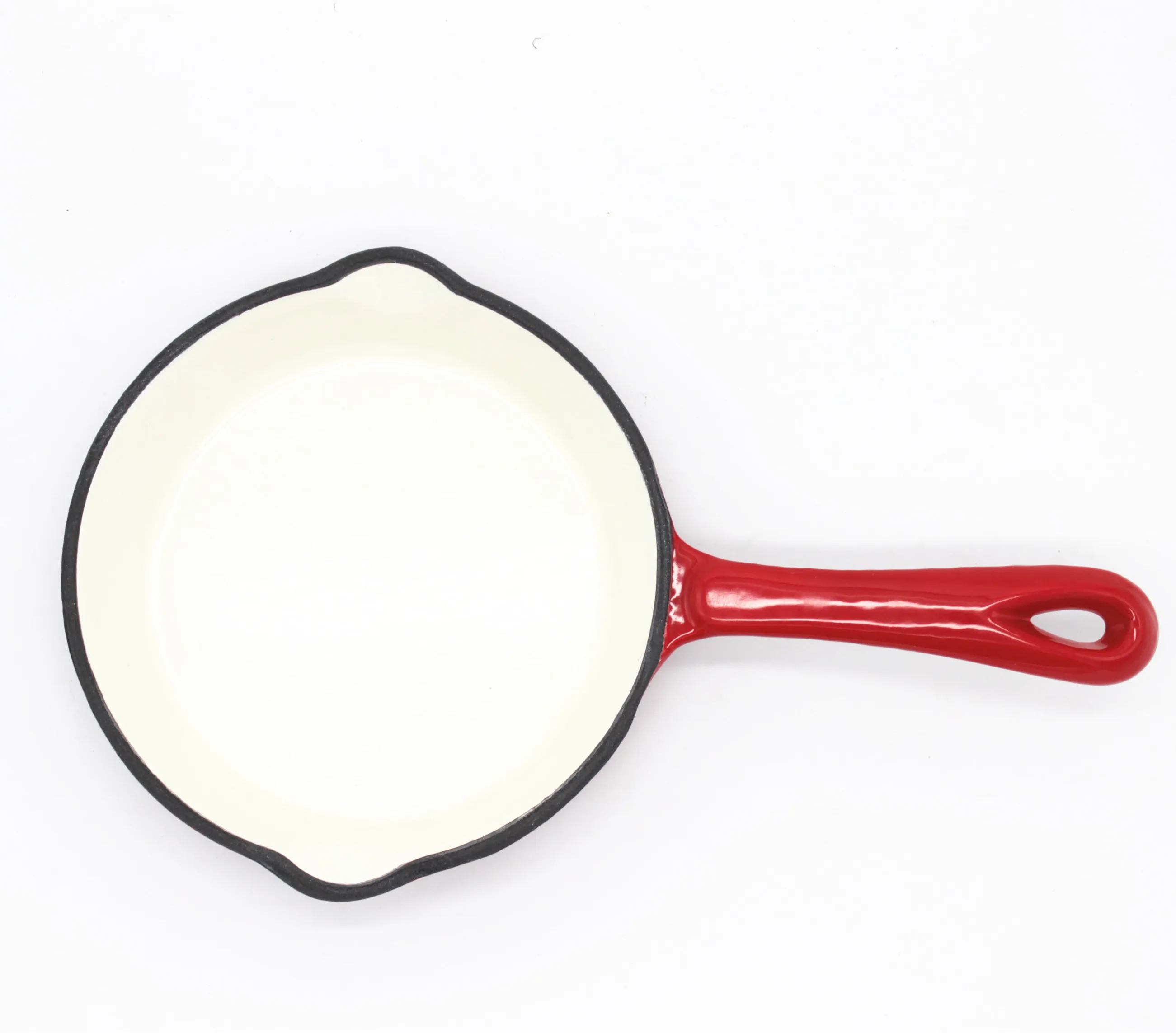 Cake Pan Cast Iron Pan Wholesale Enamel Coating Frying Pan Round With Iron Handles OEM ODM Factory