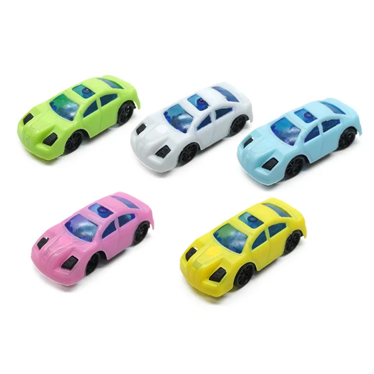 Promotional Gift Wholesale Plastic Mini Small Sliding Racing Car Toy For Kids 65mm Gashapon Surprise Vending Capsule