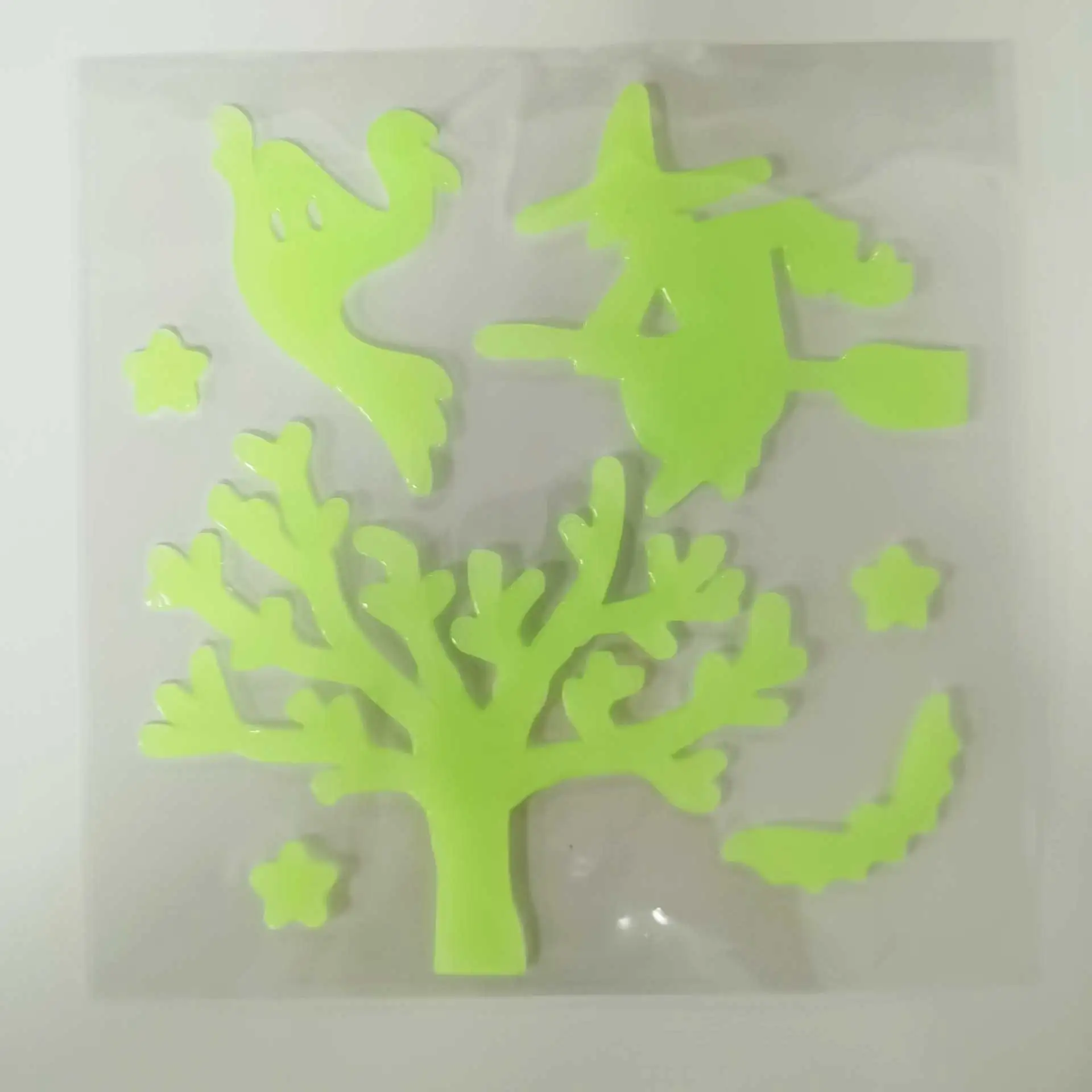 Halloween TPR Customized Window Clings decor stickers for glass window refrigerator door Glow Sticker Scary gel clings