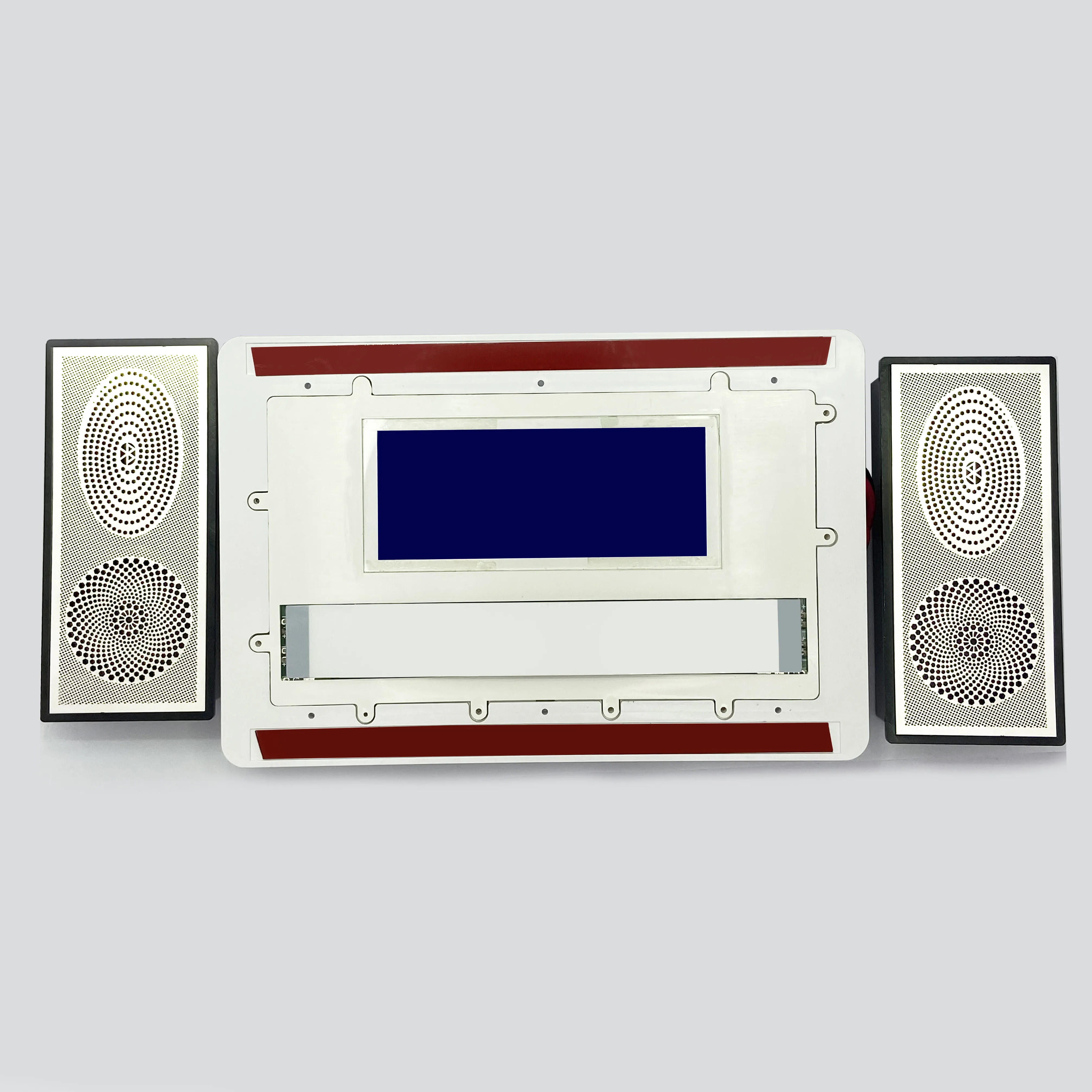 Six button bluetooth music function with antifog time temperature bathroom mirror touch switch 12V 24V low voltage output input