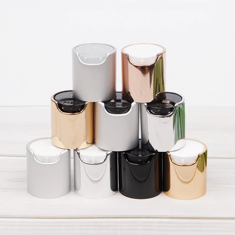 Custom 24/410 28/410 Plastic Disc Top Cap Printing cap For Shampoo Bottle