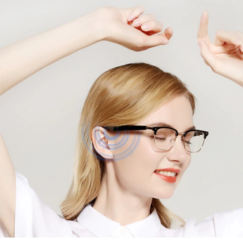 Lunettes Lenses Ajustable Music Eyeglasses Polarized Audio Smart Glasses Anti Blue Light River Prescription Glasses