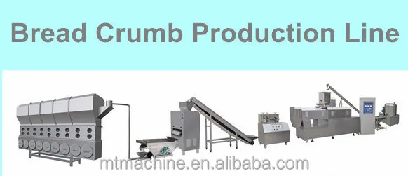 Commercial panko  production line Big capacity Fully automatic  bread crumb processing machine