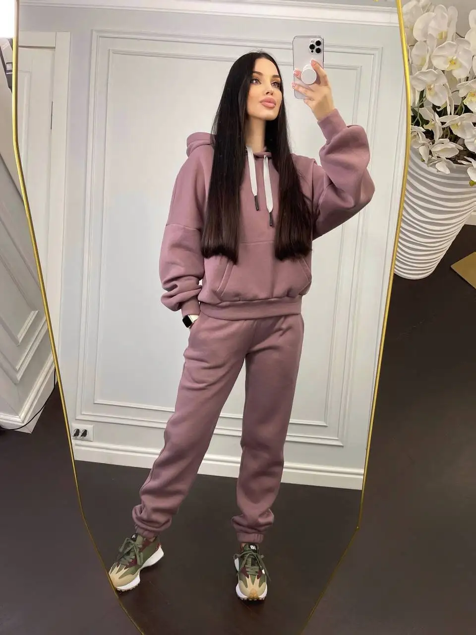 Wholesale Custom High Quality  Hoodies Set Tracksuit 100% Cotton 2 Piece Set Women Jogging Tracksuits