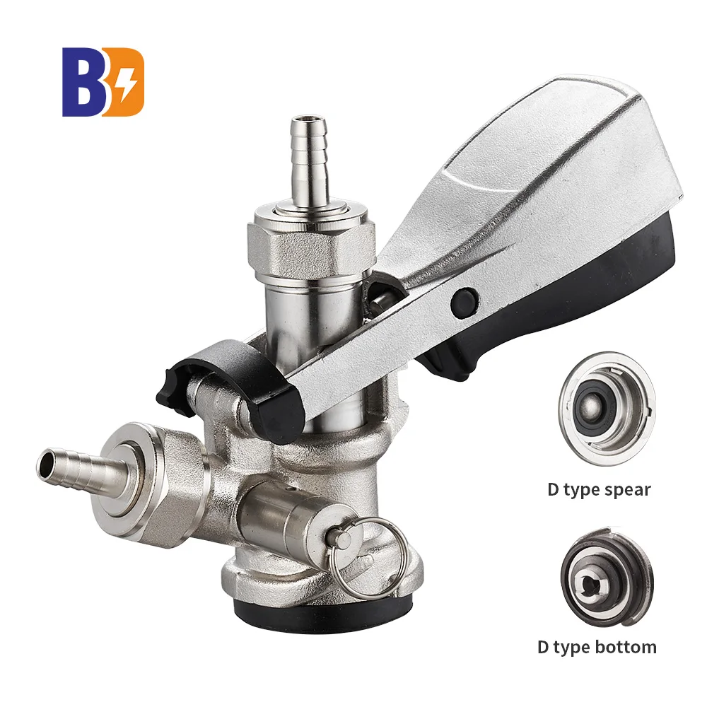 New D type cerveza dispensador Pressure Relief Valve D system Keg Couplers