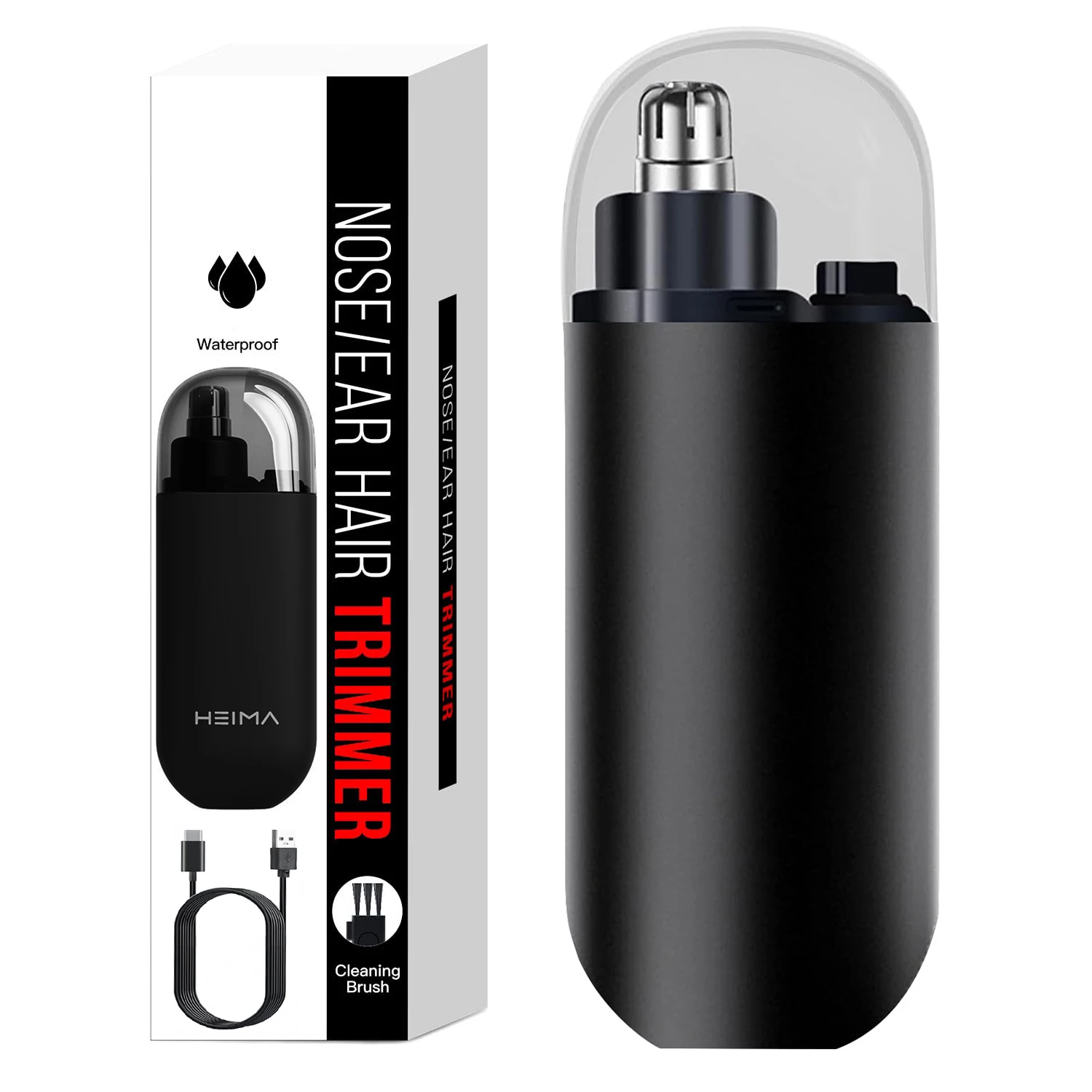 Portable 2-in-1 Electric Nose Trimmer and Mini Shaver Battery Operated with USB Charging for Car and RV Use