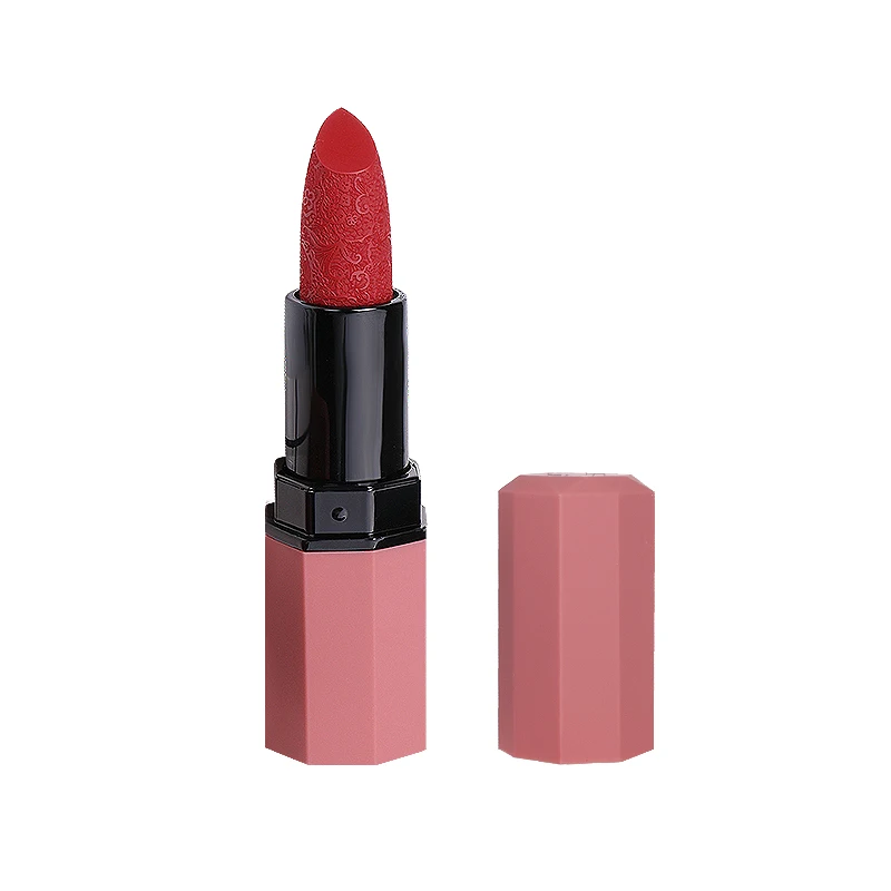 Factory In Stock Supply Six Color Creative Carved Lipstick Your Logo Lipstick Wholesale