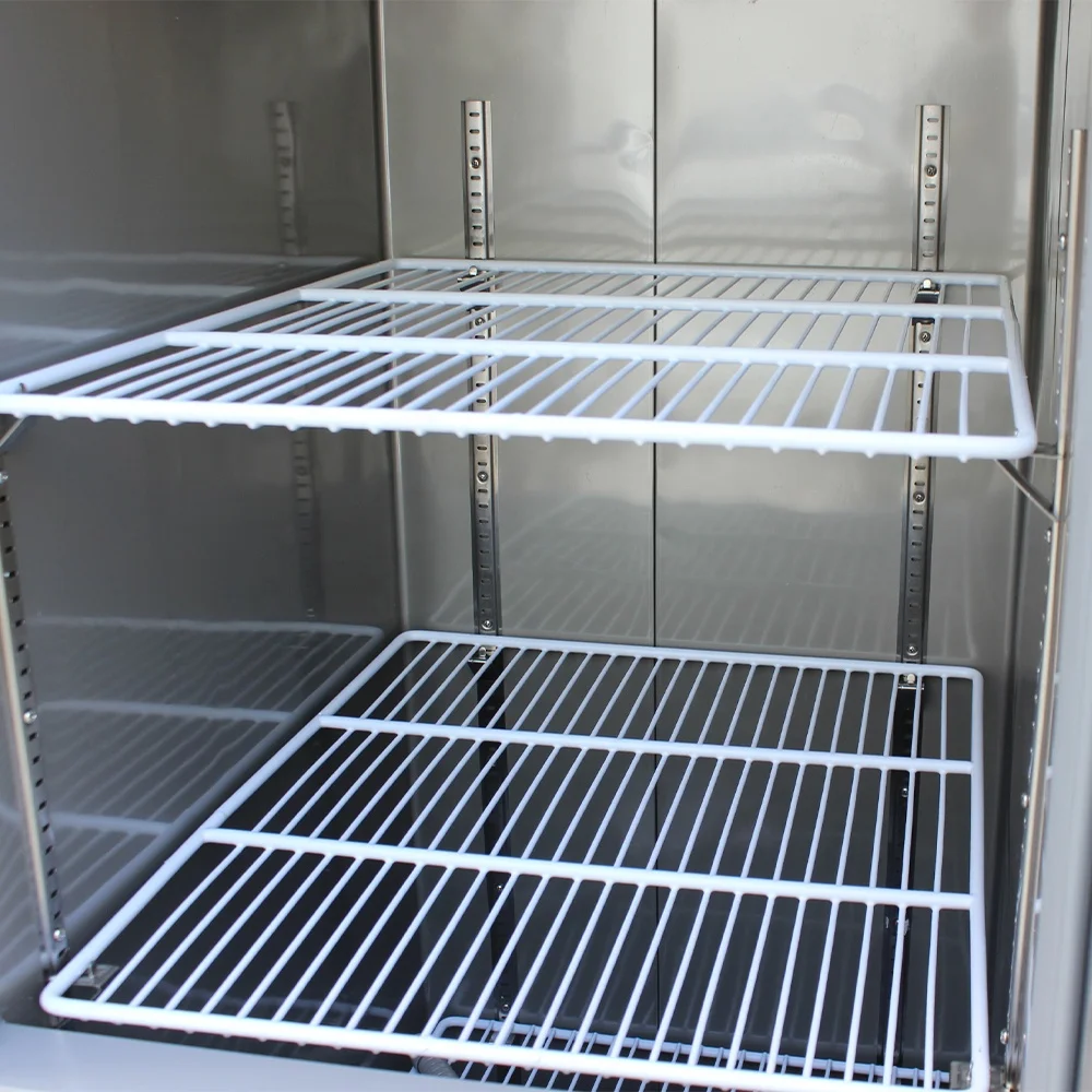 Factory Price Standing Freezer Commercial Double Doors Upright Freezer Vertical kitchen Refrigerator