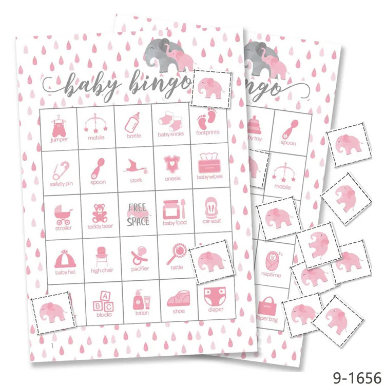 50 карт, легкая игра в бинго для будущей мамы, игры в бинго, слон, украшения для будущей мамы