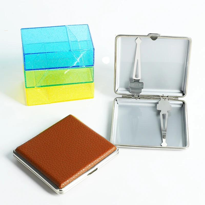 UKETA High Quality Custom PU Leather Cigarette Cases 20pcs Waterproof Windproof Smoking Accessory Cigarette Pack Cigar Case