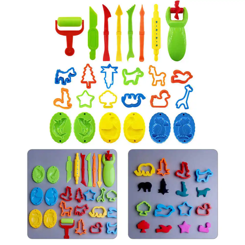 26 шт. Сделай своими руками пластиковые Пластилин для лепки инструменты ухода за кожей аксессуары plasticines моделирование мягкая глина наборы Формочки игрушки детей подарок