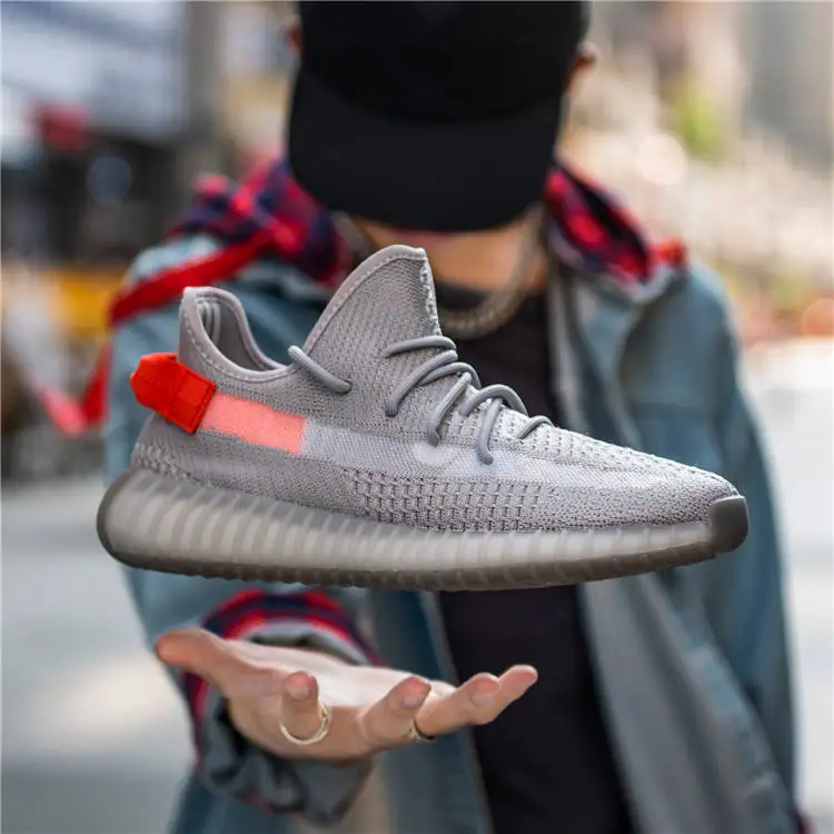 
 Кроссовки Yeezy 2021 V2 мужские и женские, повседневная обувь со светоотражающими полосками, вязаные кроссовки, беговая Обувь, 350  