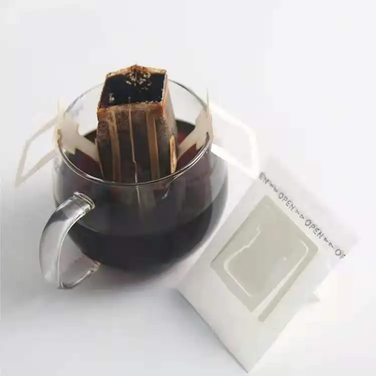 Eco-friendly filter paper coffee hand drip coffee filter bag with hanging ear for traveling 50pcs/bag