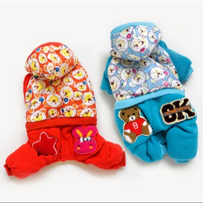 bears printing fabric dog wear pet clothes