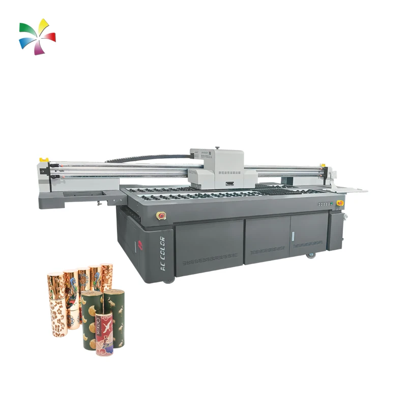AC COLOR 2500 Bulk Production 360 UV LED Inkjet Printing Machine Rotary Cylinder Inkjet Printer For Lipstick Tube