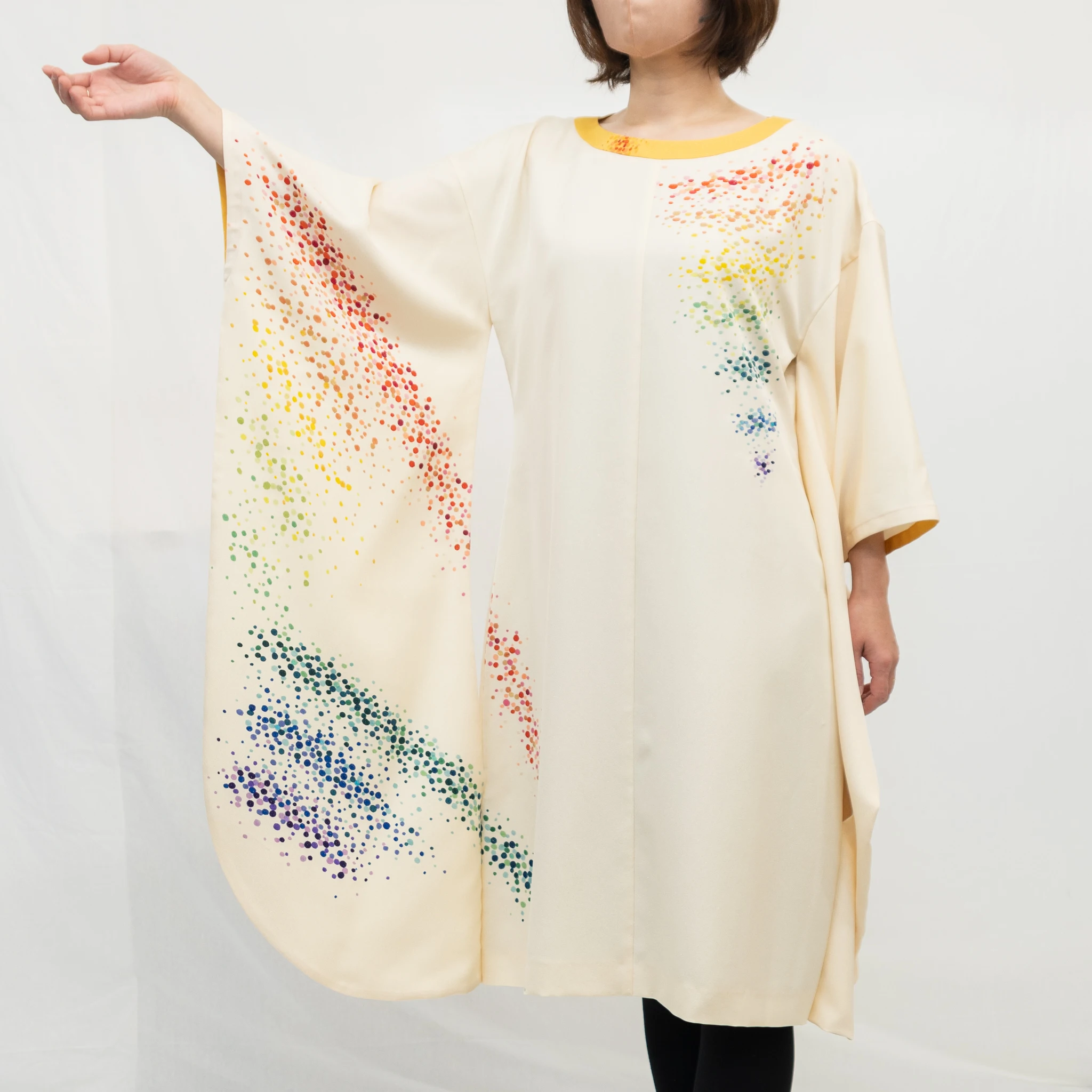 Anyone can wear it easily women quilted kimono beach dress cardigan long