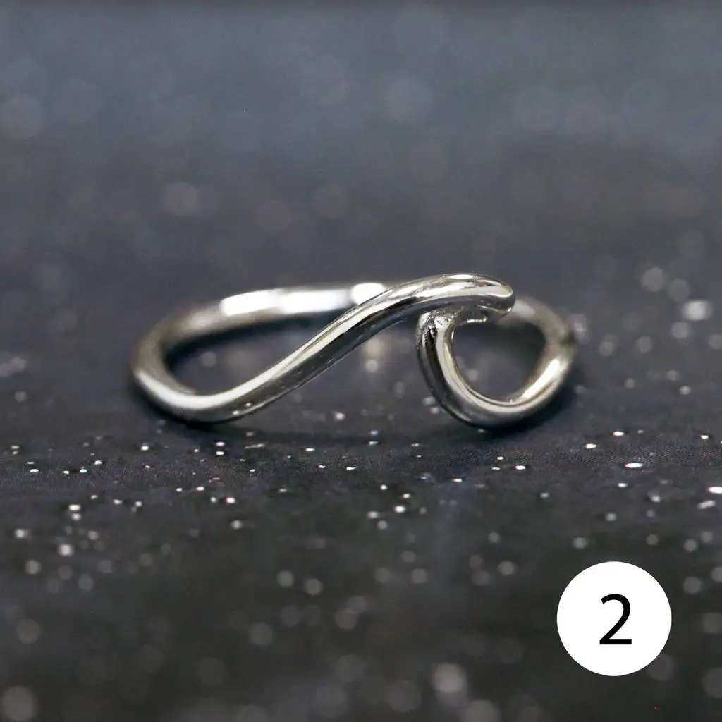 Hot Sale Fashion Gold Wave 925 Silver Ring Jewellery India Sterling Silver Waves Ring