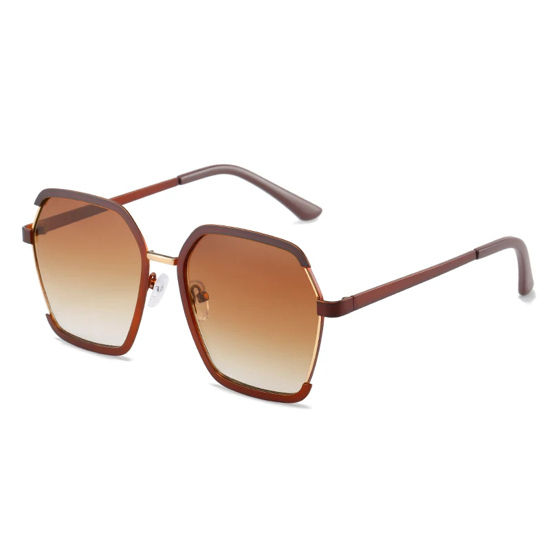 L9004 high fashion colorful polygonal oversized sunglasses custom logo luxury brand designer women sun shades sunglasses