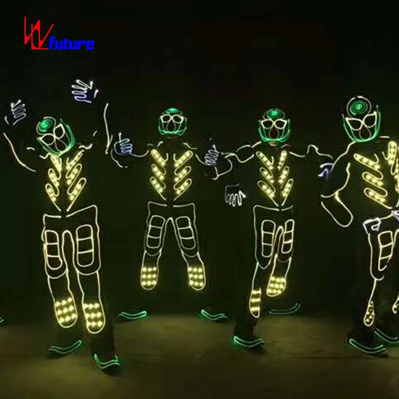 LED-Licht Kostum Attractive Robot Performance Wear for Girls One Size Bra Dress for Stage Performance or Party