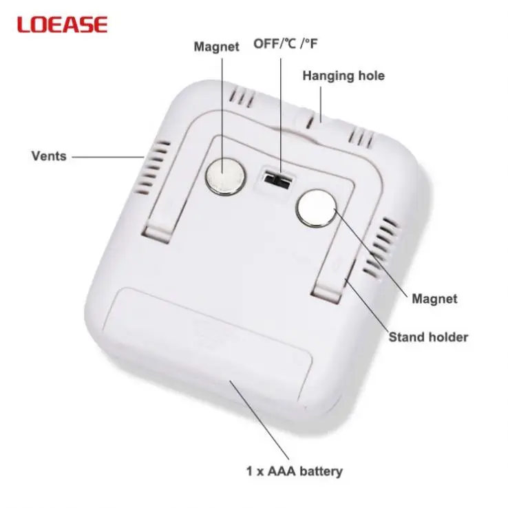 T21B Electronic Indoor Outdoor Room Thermometer Temperature Meter Humidity Display Thermometer Humidity Gauge Indicator