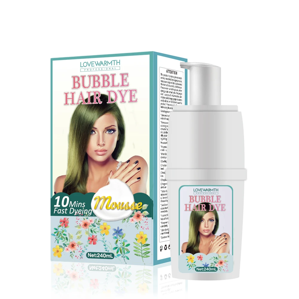 Easy Use New Arrival Bubble Black Hair Dye Botanical Bubble Hair Dye